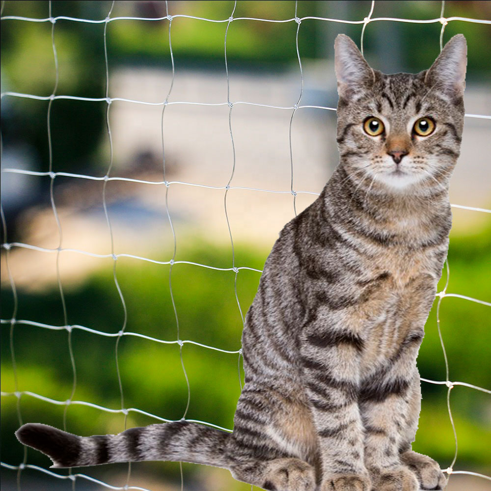 Rete di protezione per gatti trasparente - realizzata su misura